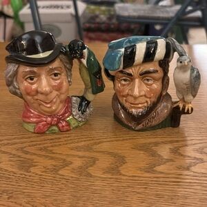 Royal Doulton Lot of 2 Vintage Jugs Toby & The Walrus and Carpenter Rare